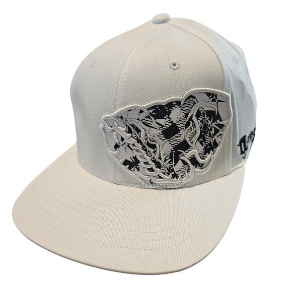 Vintage Alabama Roll Tide Fitted Hat Cap Flat Bill L/XL White Plaid Bama Big Al - Picture 1 of 13